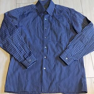 Ermenegildo Zegna Blue Striped Shirt XL